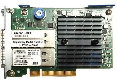 JOBLOT (120) HP (764286-B21) QDR 544+FLR-QSFP Dual Port-10Gb QSFP(764738-001)HCA