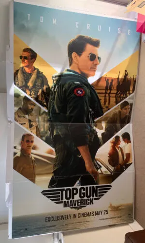 Top Gun Maverick Tom Cruise 8ft Cardboard Cinema Promo Advert Standee RARE