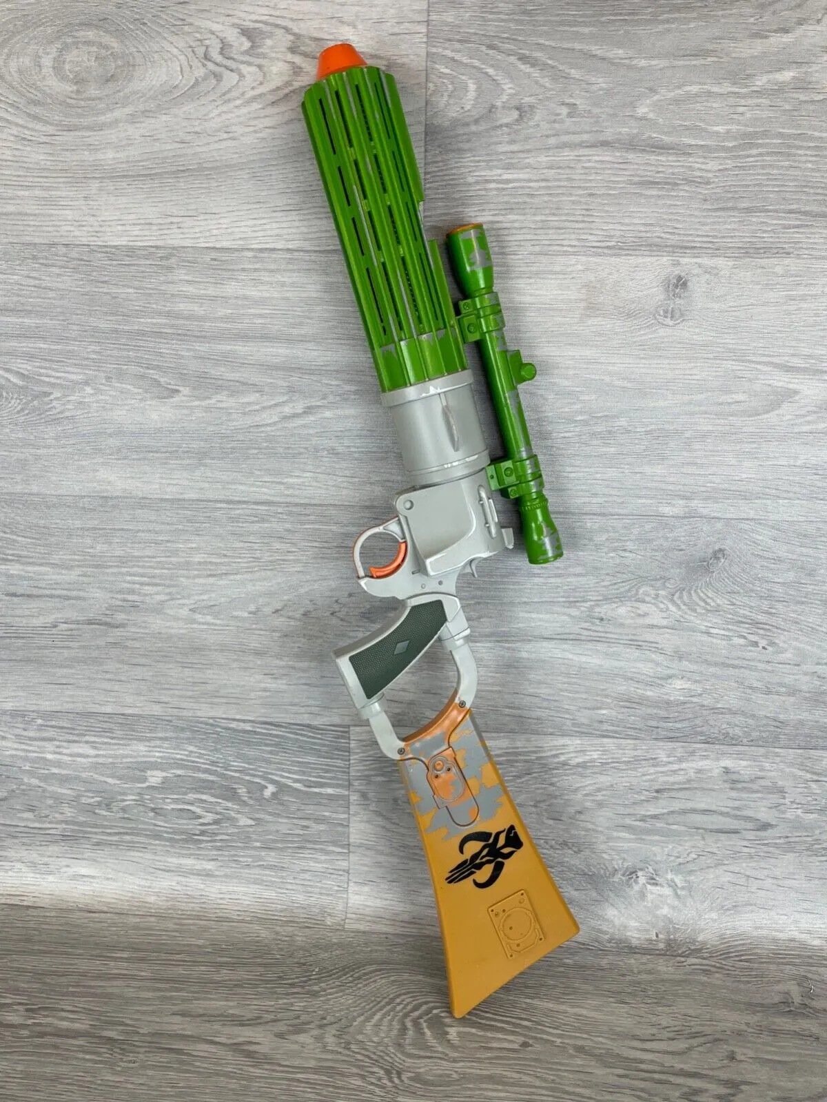 Star Wars Boba Fett Blaster Rifle EE-3, Hasbro 2009 Cosplay Prop, Working Lights