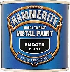 12x Hm Metal Paint Smooth Black 250ml 5084863 Hammerite Quality MULTIBUY SAVER