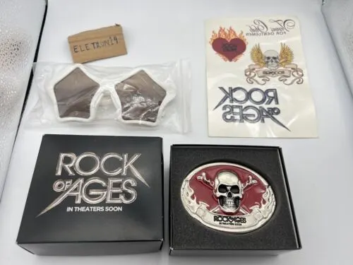 promo only boxed rock of ages tom cruise belt buckle Sunglasses &  Tattoos.