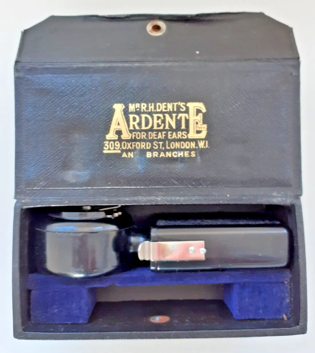 Mr R.H. Dent's Ardente for deaf ears Aurashelle Hearing Instrument Vintage