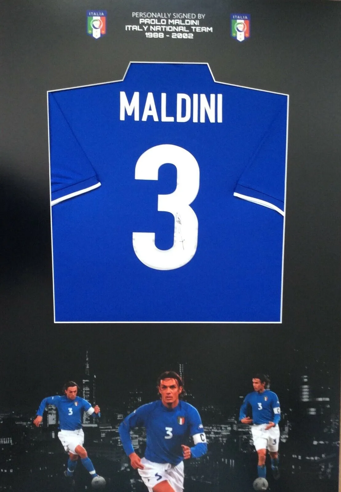PAOLO MALDINI hand signed Italy shirt NEW