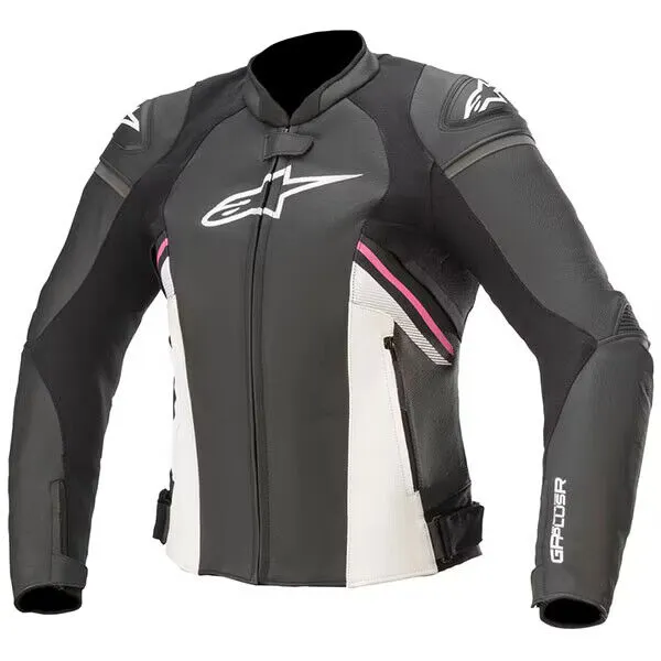 Stella GP Plus R V3 Leather Jacket Blk/Wht/Fuchsia EUR 40 UK12