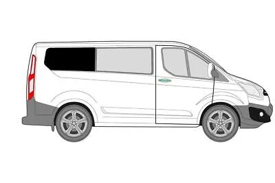 Ford Transit Custom Right Rear Side Window Blackout Curtain Kit 2013 On SWB