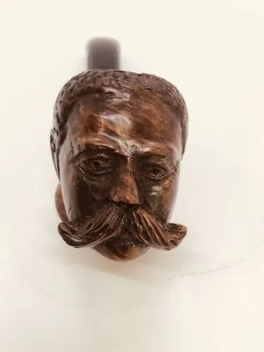 Boer War Period Briar Pipe Depicting Lord Kitchener cir1900 Marked Genuine Briar