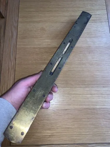 Edward preston Large 18” Brass And Wood Spirit Level Vintage Tools