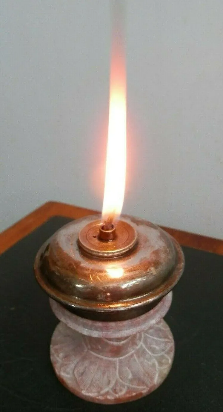 Vintage Collectable Miniature Portable Compaign Paraffin Kerosene Oil Lamp Light