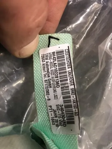 Range Rover L322 2010 Onwards LH  Pass N/S Roof Curtain Bag  9H4214K160 AD