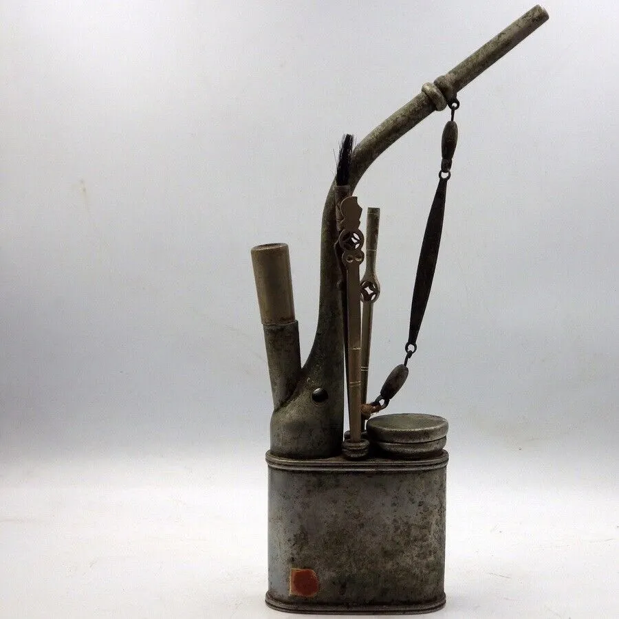 ANTIQUE Chinese Signed Poppy Water SMOKING PIPE