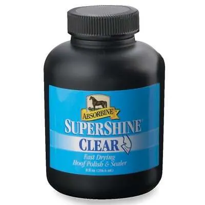 2x 237ml - Absorbine Supershine Hoof Polish | Horse Grooming | Black