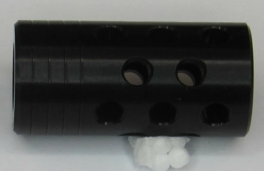 MUZZLE BRAKE 1/2 x 20 tpi UNF BLACK 25MM OD