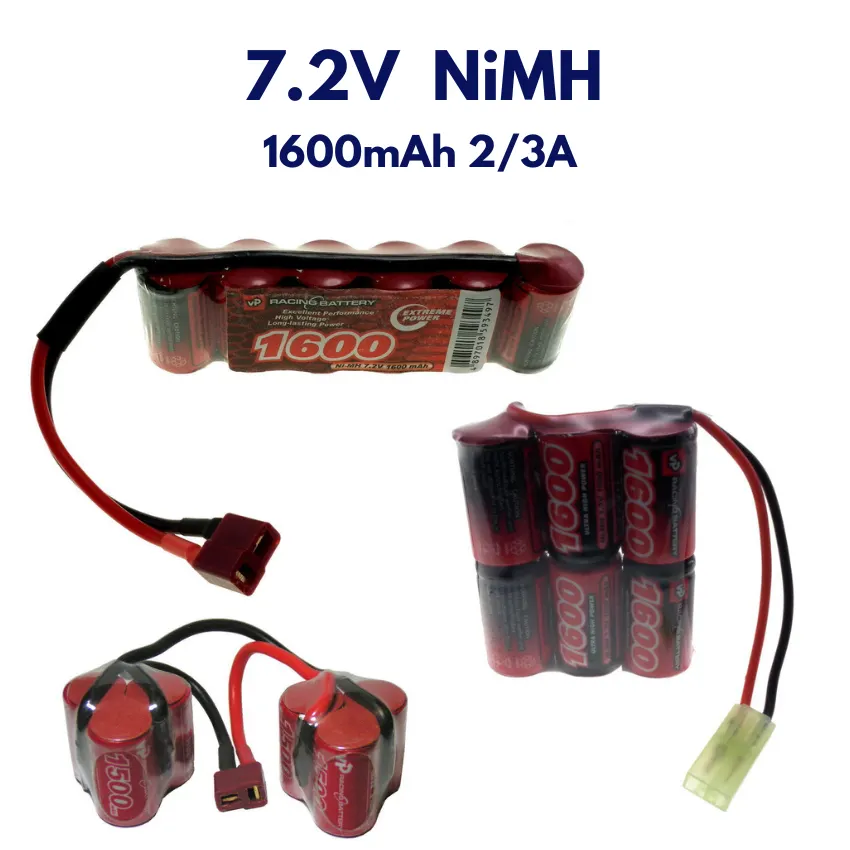 7.2V 1600mah 2/3A NiMH Premium 'RC' Radio Control Battery Packs -Deans Connector