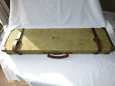 Vintage Brady Canvas Brass and Leather Bound Shotgun Case