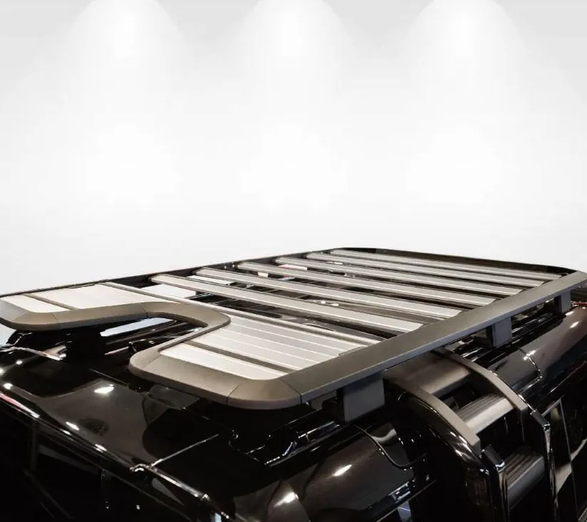 ALUMINIUM ROOF RACK FOR LAND ROVER DEFENDER 90 2020-23 SILVER + BLACK VPLER0180