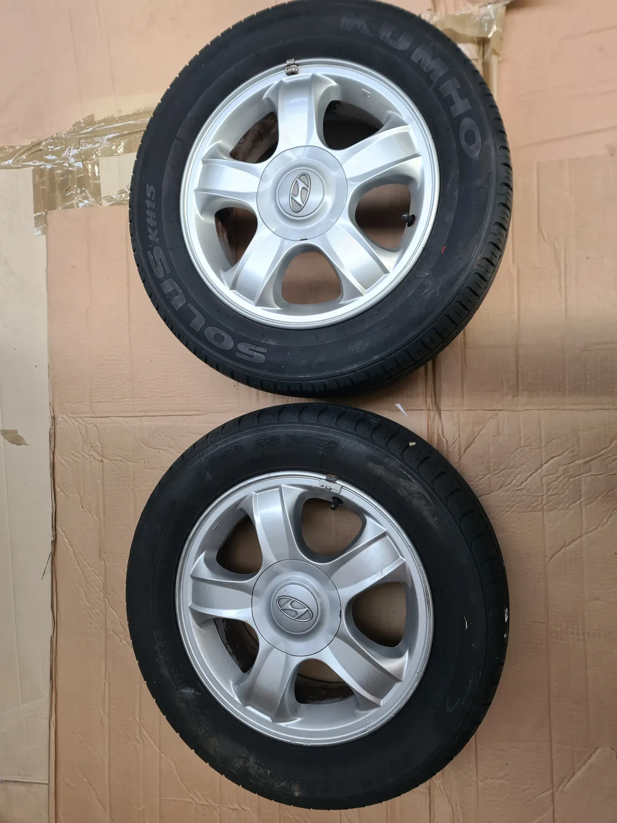 2x Hyundai Accent I10 i10 Getz 14 Inch Alloy Wheels & Tyres 52910-1E200 4x100