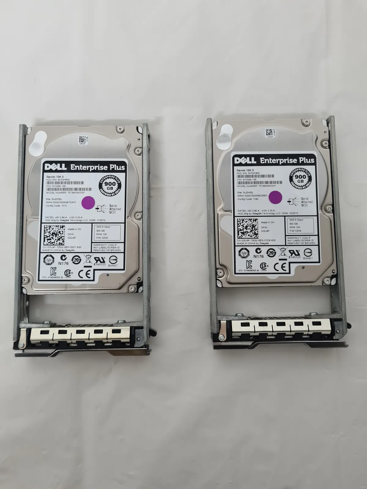 2x Dell Savvio 10K.5 900GD Enterprise SAS Drives with Caddy