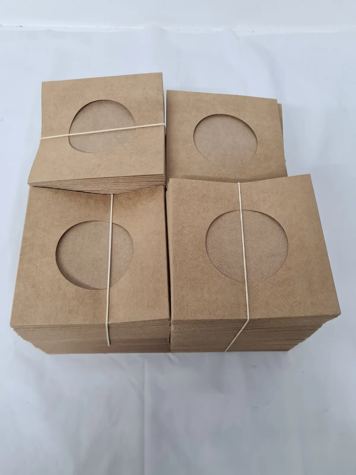 250x Vinyl CD Record Style Brown Manila Kraft Cardboard Wallet/Window Sleeve NEW