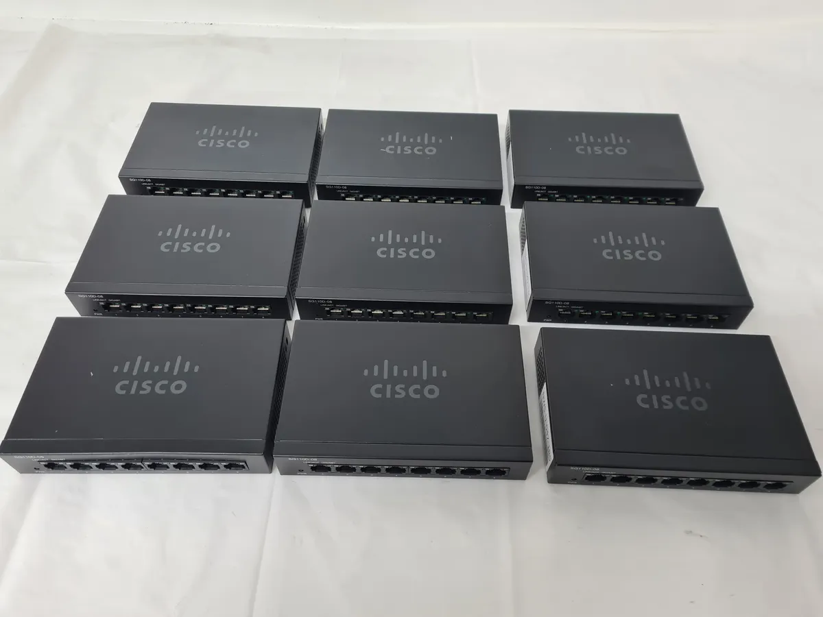 9x Cisco SG110D-08 8-Port Gigabit Ethernet Switch No PSU Used Lot