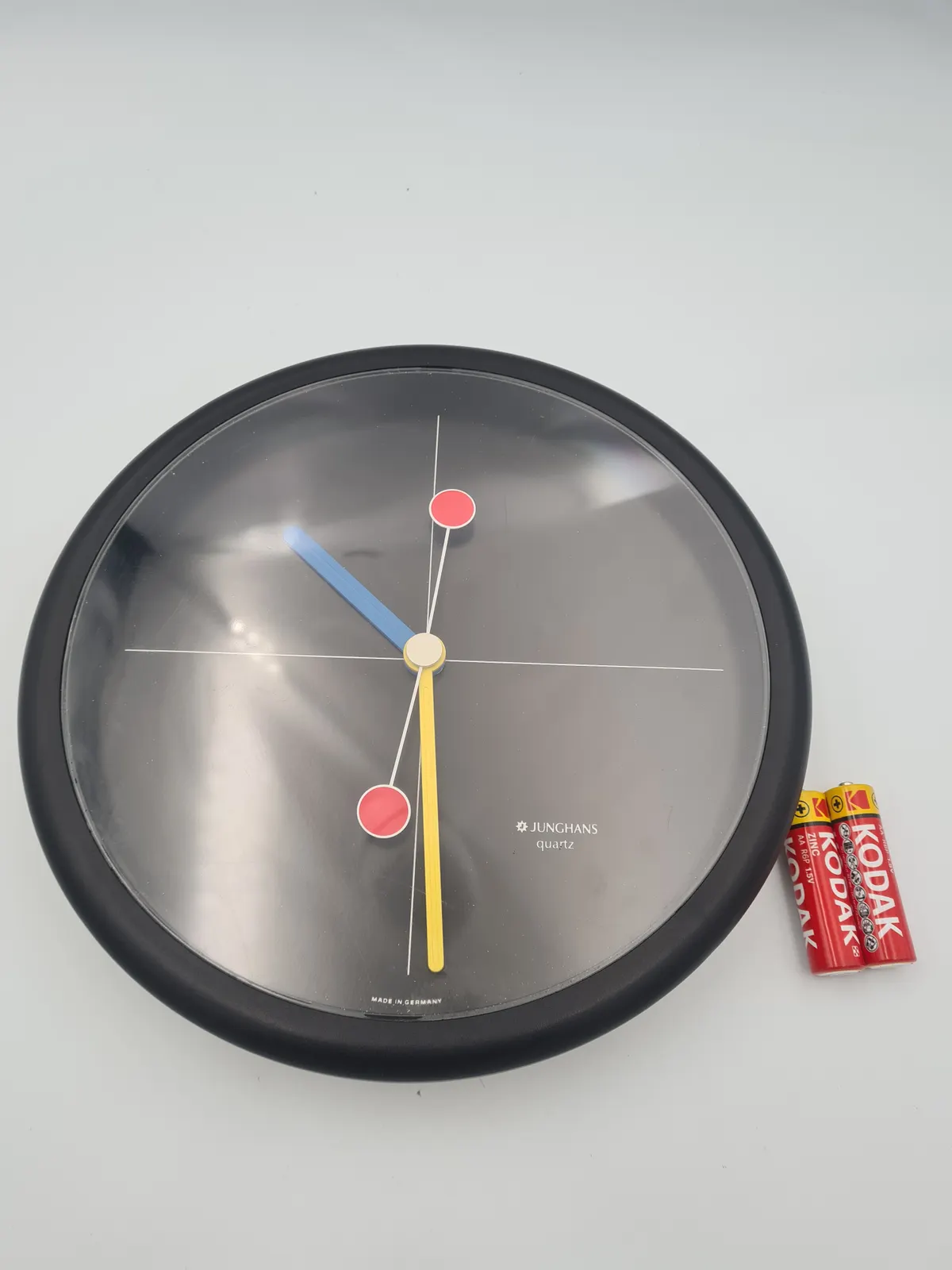 1980s Post Modern / Memphis Vintage Junghans Wall Clock Midcentury Retro Kitsch