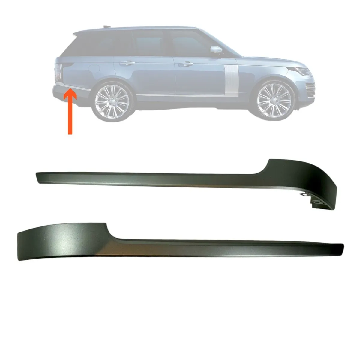 Range Rover Rear Bumper Trims Grey Satin L405 2013-21 Autobiography Style