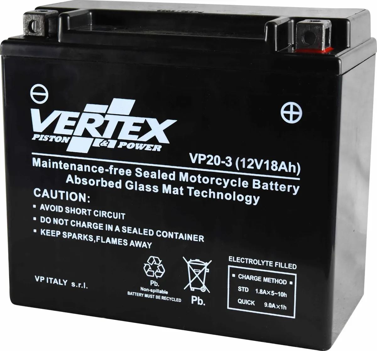 Vertex Battery For Yamaha YFM 550 FWA FDF Grizzly 2015- 2016