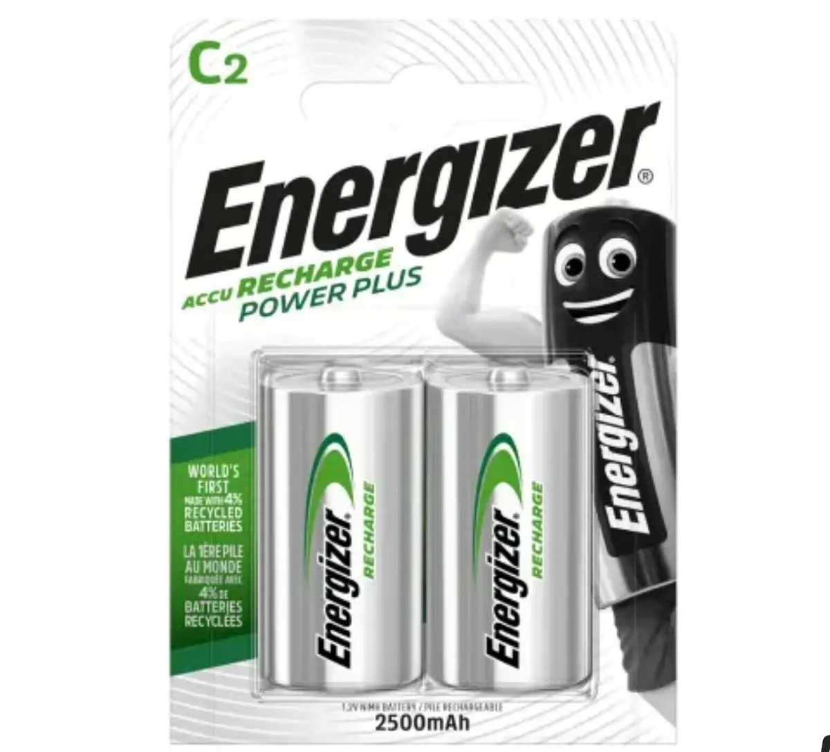 5 Energizer C HR14 Battery Rechargeable Battery Power Plus 1.2V Nimh 2500mAh New