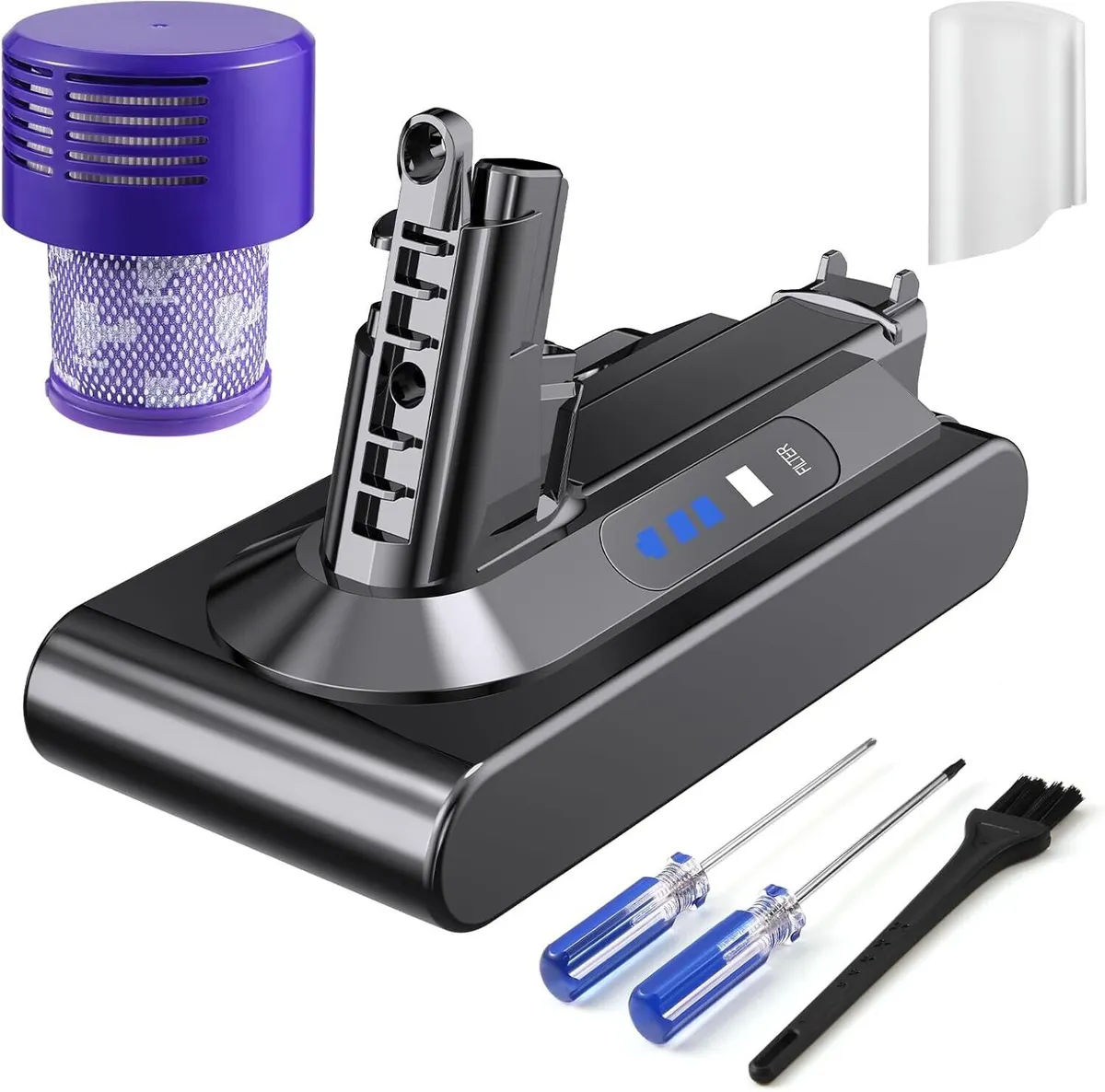 Rapthor Battery for Dyson V10, 25.2V 75.6Wh SV12 Replacement Battery Compatible