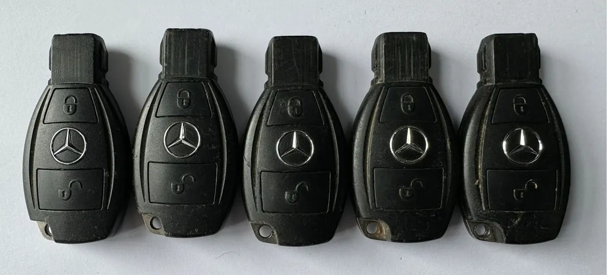 5 X MERCEDES 2 BUTTON REMOTE SMART KEY FOBS JOBLOT TESTED + WORKING GENUINE