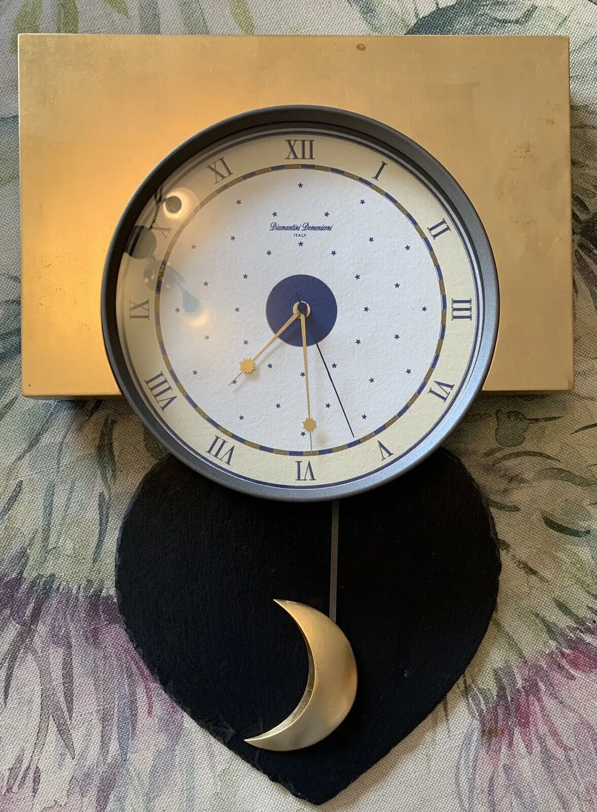 VINTAGE Diamantini & Domeniconi Wall Clock.Moon Pendulum. Rare Find -  Italian