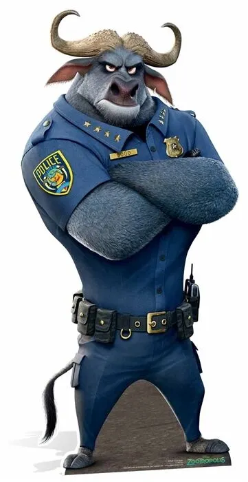 Zootropolis Chief Bogo Lifesize Cardboard Cutout Standee Buffalo 192cm