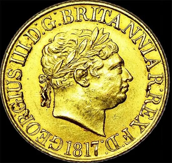 1817 George III Gold Full Sovereign – First Year of the Modern Sovereign