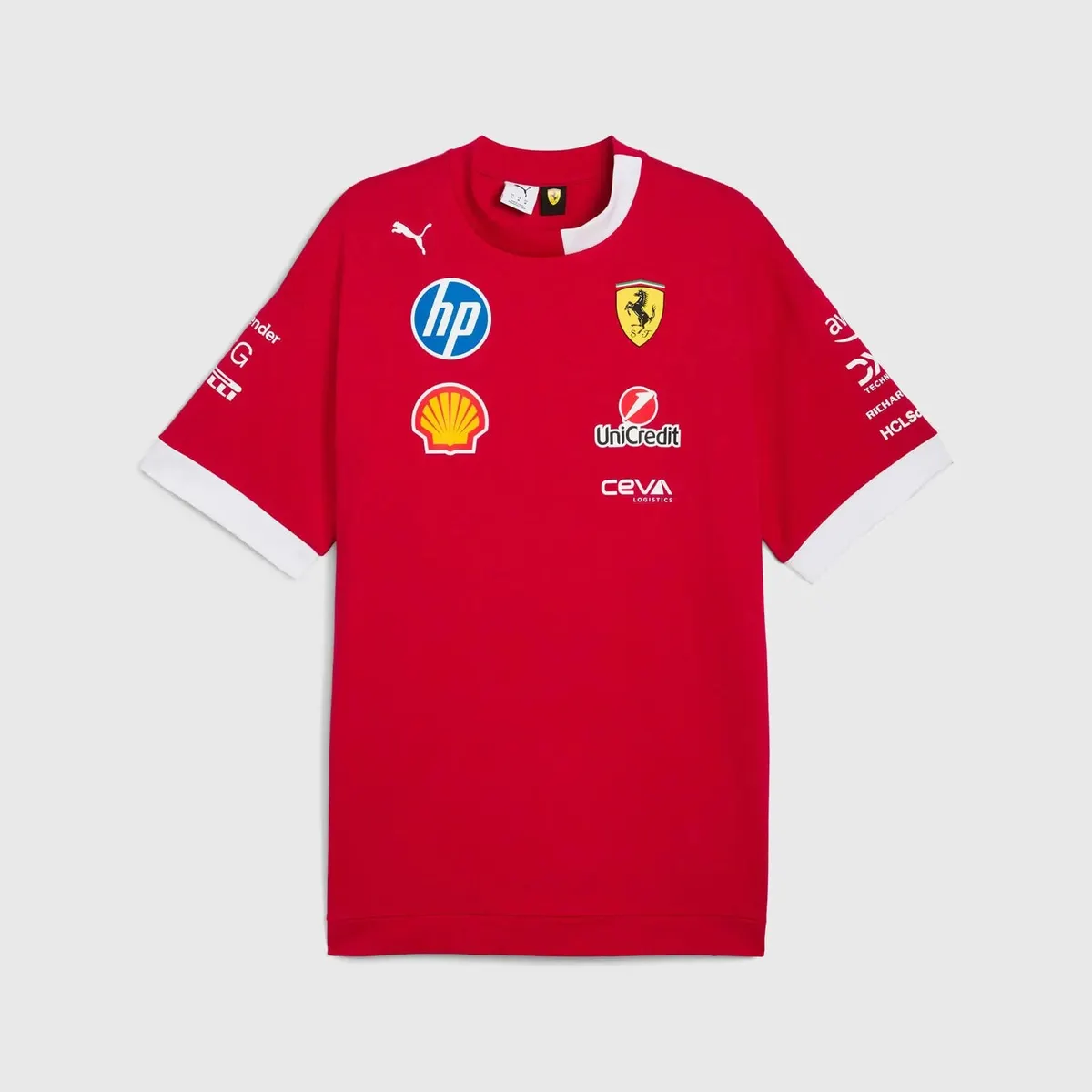 Scuderia Ferrari F1 Drivers Oversized Tee Mens - Dark Cherry- Small