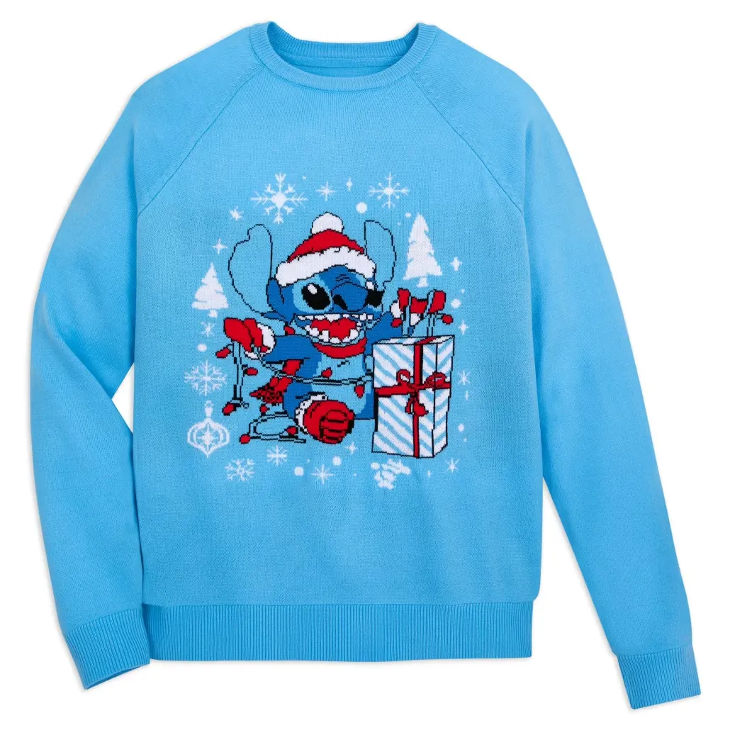 Stitch Festive Jumper For Adults, Lilo & Stitch- Large