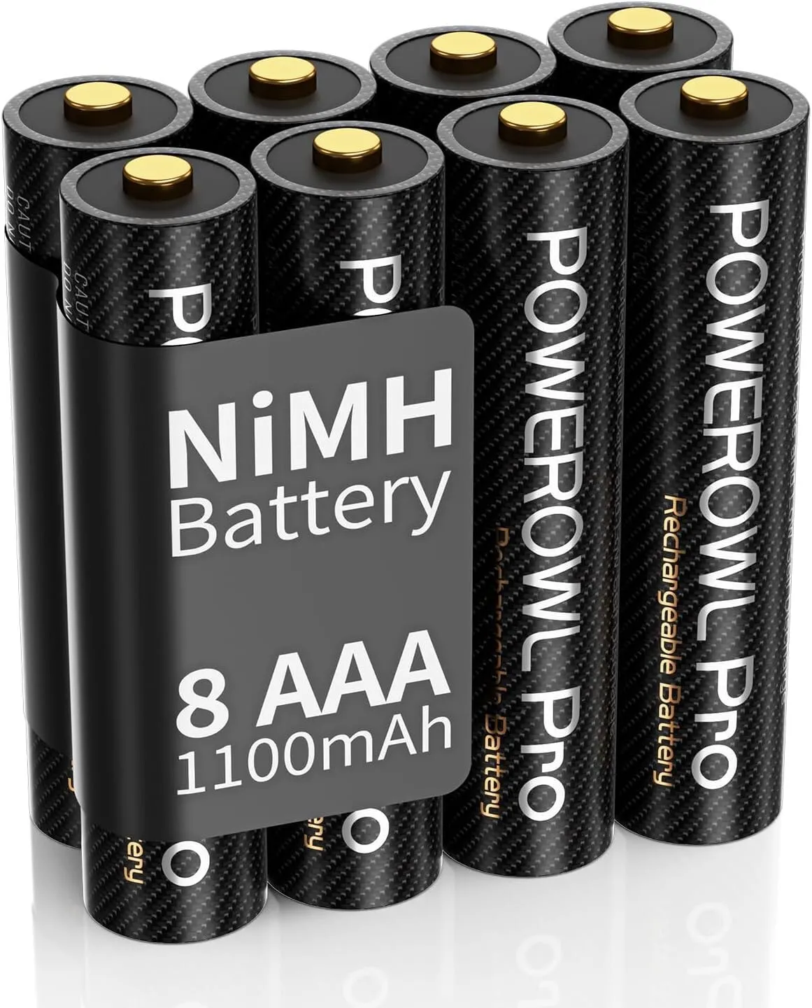 Powerowl Goldtop PRO AAA Ni-MH Rechargeable Batteries 1100mAh   - x8  New
