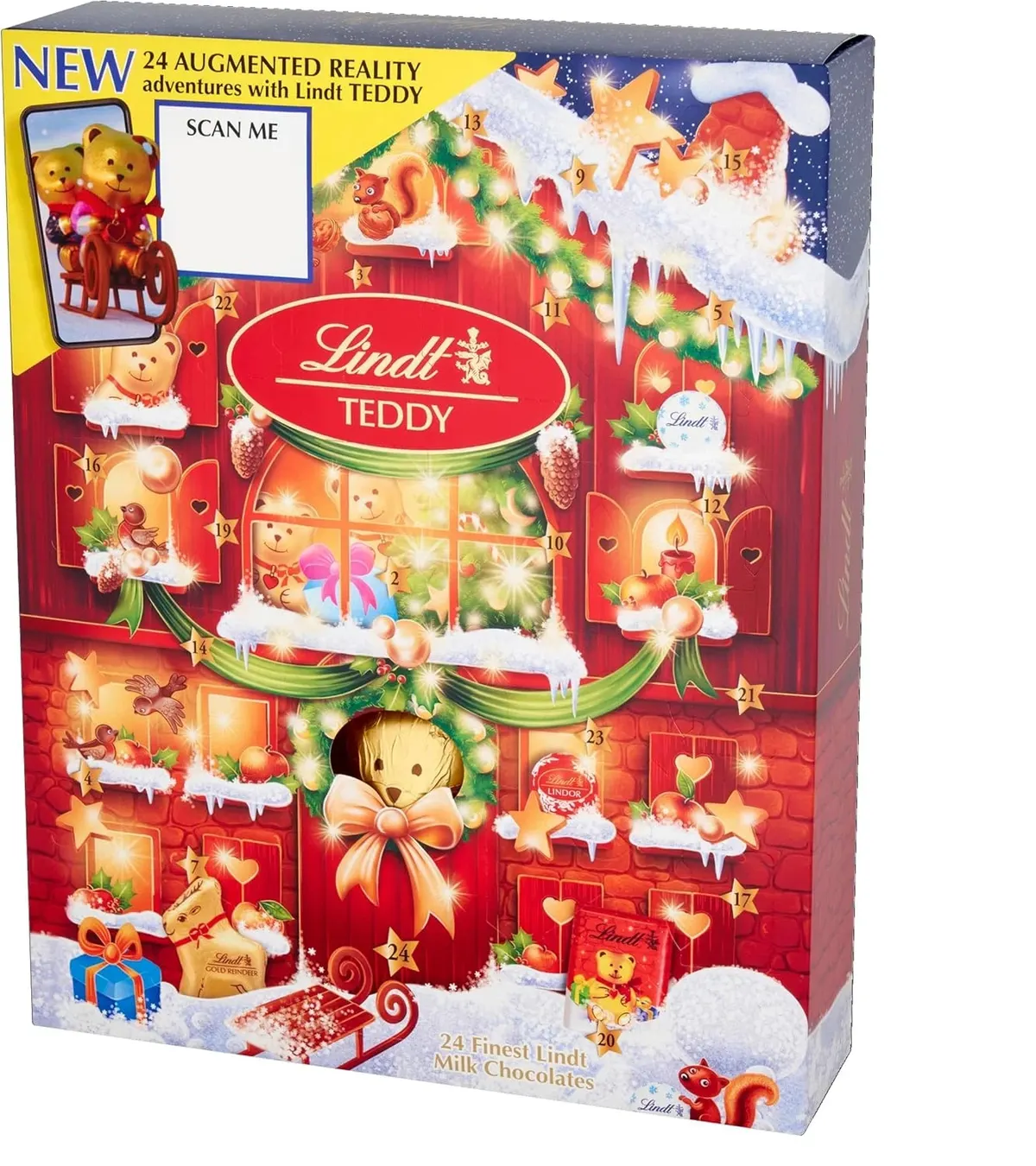 Lindt Teddy Milk Chocolate Advent Calendar 2025 - 250g Festive Gift