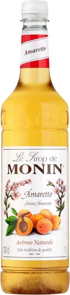 2x Monin Premium Amaretto Coffee Syrup 1L Bottle NEW