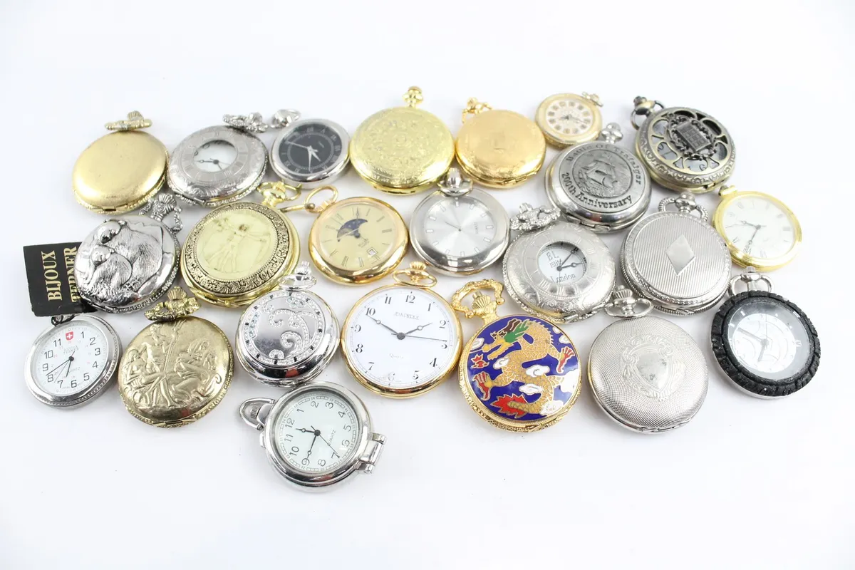 Job Lot Quartz Stop & Pocket Watches ~25 Untested 1KG Spares/Repair