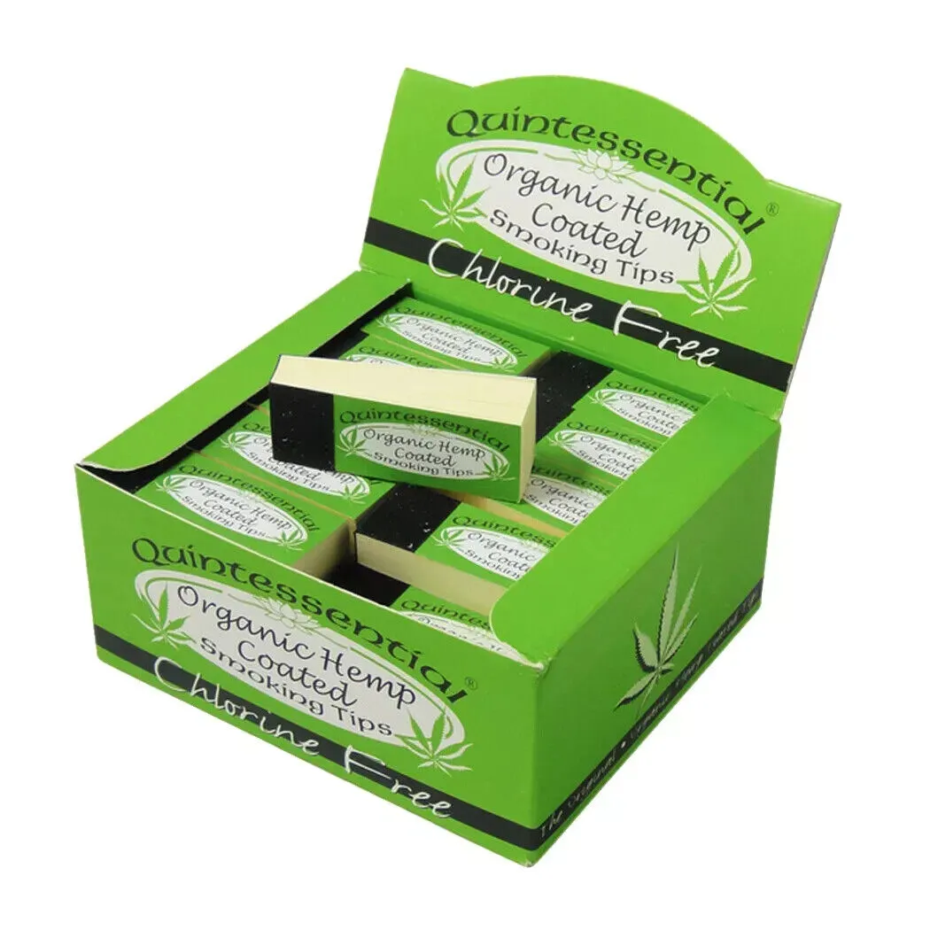 Quintessential Organic Coated Filter Tips Roaches Chlorine Free 50 Booklets Full Box