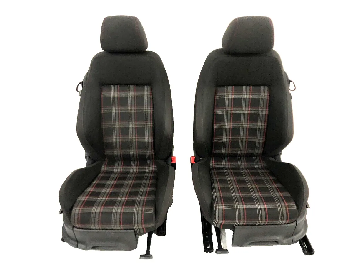VW Polo GTI 6R 6C Full Interior Seats Set Front & Back Tartan 3 Door 2015-2019
