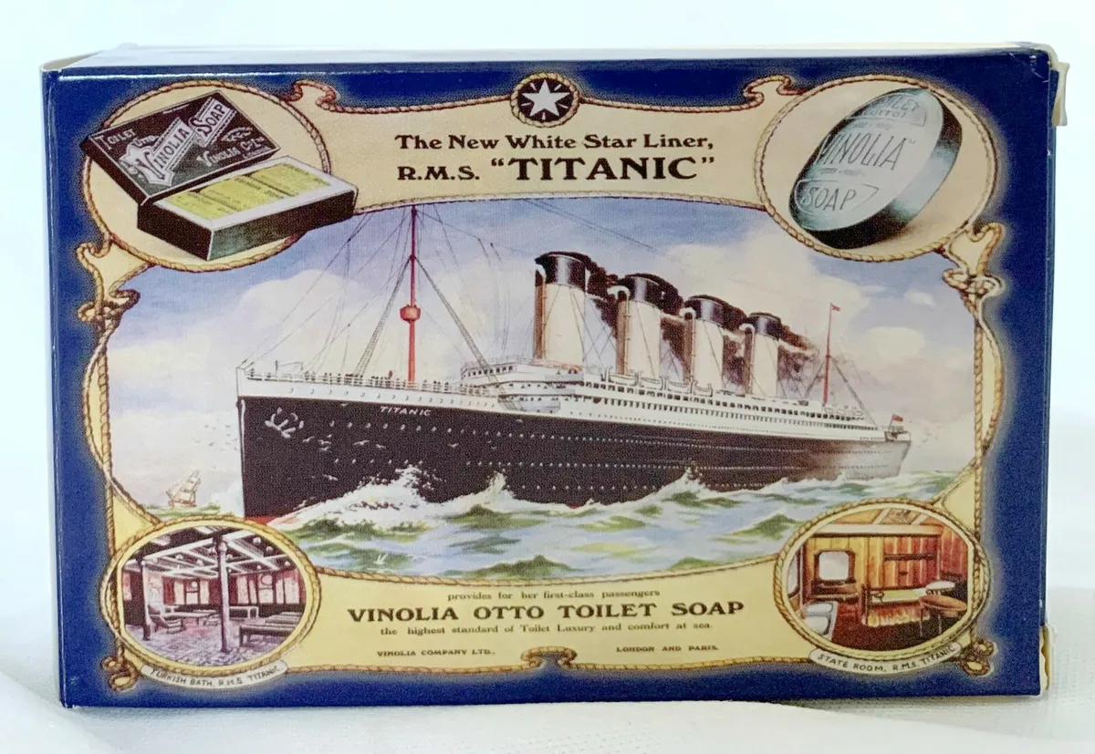 RMS Titanic Soap 170g Authentic Vinolia Cream Otto Toilet Bath White Star Liner