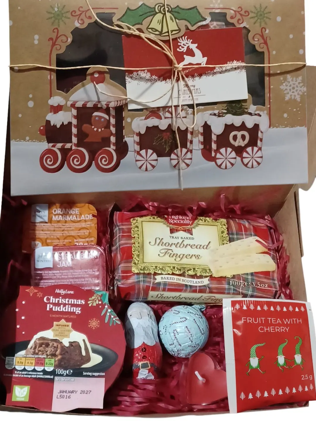 NEW Christmas Gift Hamper Dressing Kit Basket Craft Present DIY Friends Parents