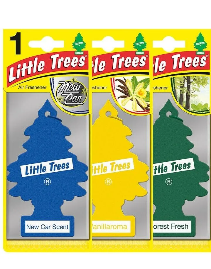 3x Little Trees Magic Tree Air Freshener Mixed Pack New Car Vanillaroma Forest Fresh New