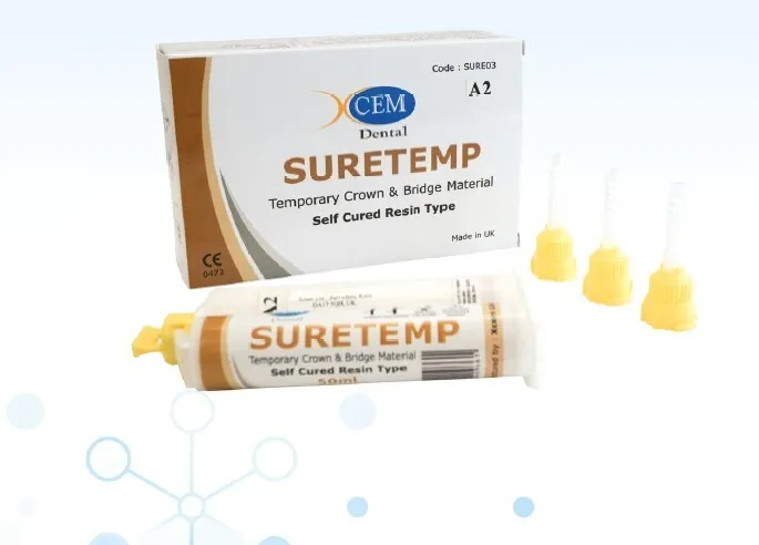 SURETEMP - Dual paste temporary crown & bridge dental material 50ml (Shade A3)