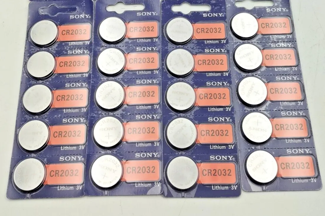 New Sony CR2032 CR2016 Lithium Coin Cell 3V Batteries 20 Pack Fobs Remotes