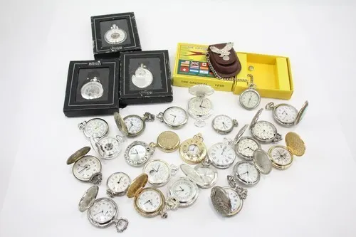 25x Vintage/Later Pocket Watches - Quartz/Mechanical - UNTESTED Job Lot