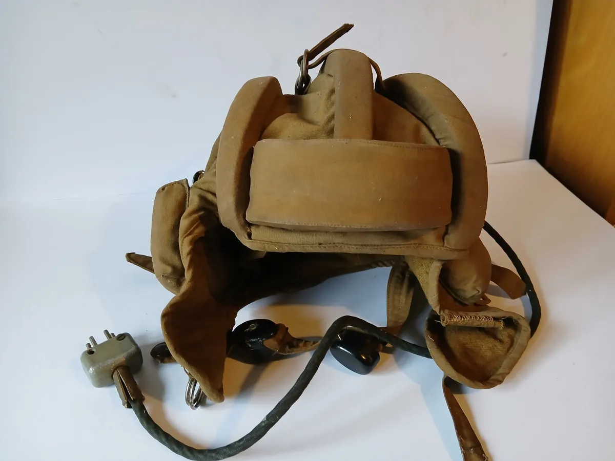 Soviet Russian WW2 Tankers Helmet Polish Origin  Protective Headgear Used