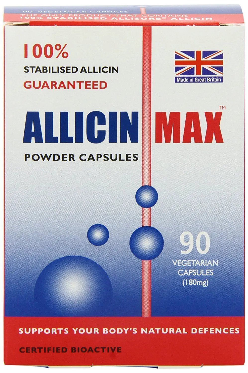 New AllicinMax Allisure Garlic Supplement 90 Capsules Immune Support Vegan