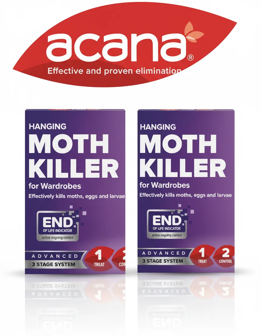 2x Acana Hanging Moth Killer & Freshener 4 Pack - Lavender Fragrance