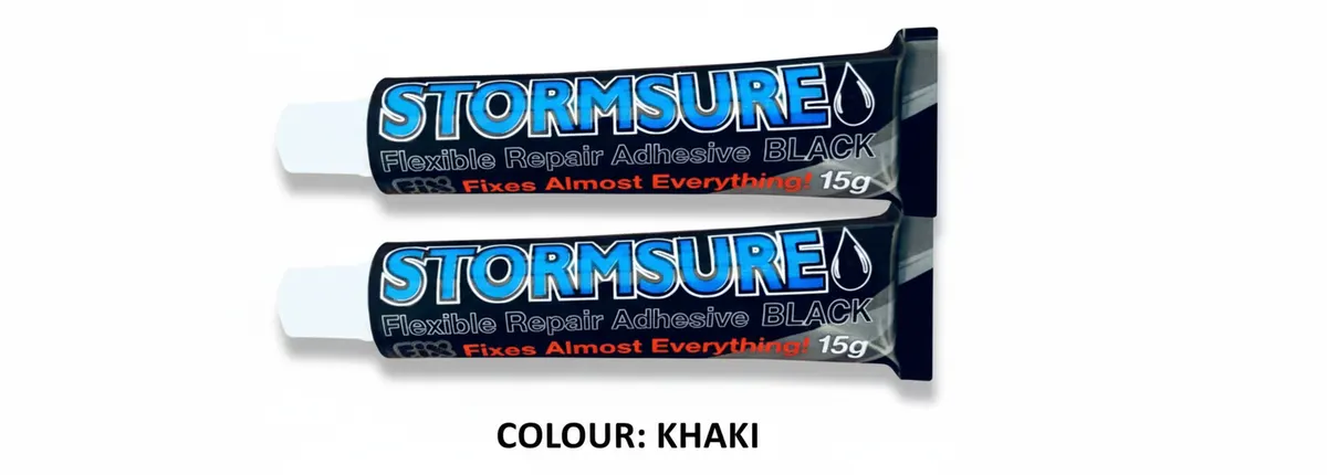 2x KHAKI Stormsure Flexible Repair Adhesive Strong Surface Sealant Glue
